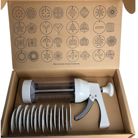 🆕 The Pampered Chef Cookie Press with 16 discs #1525 - Picture 5 of 5